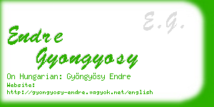 endre gyongyosy business card
