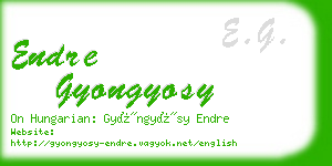 endre gyongyosy business card